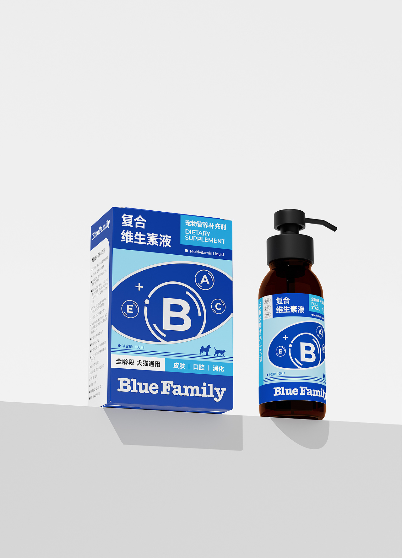 Blue Family 宠物营养补充剂 包装设计（图ZMzc0NzQ3NTY0） - 包装 - 站酷设计师大白菜Cab8age原创素材 - 站酷ZCOOL