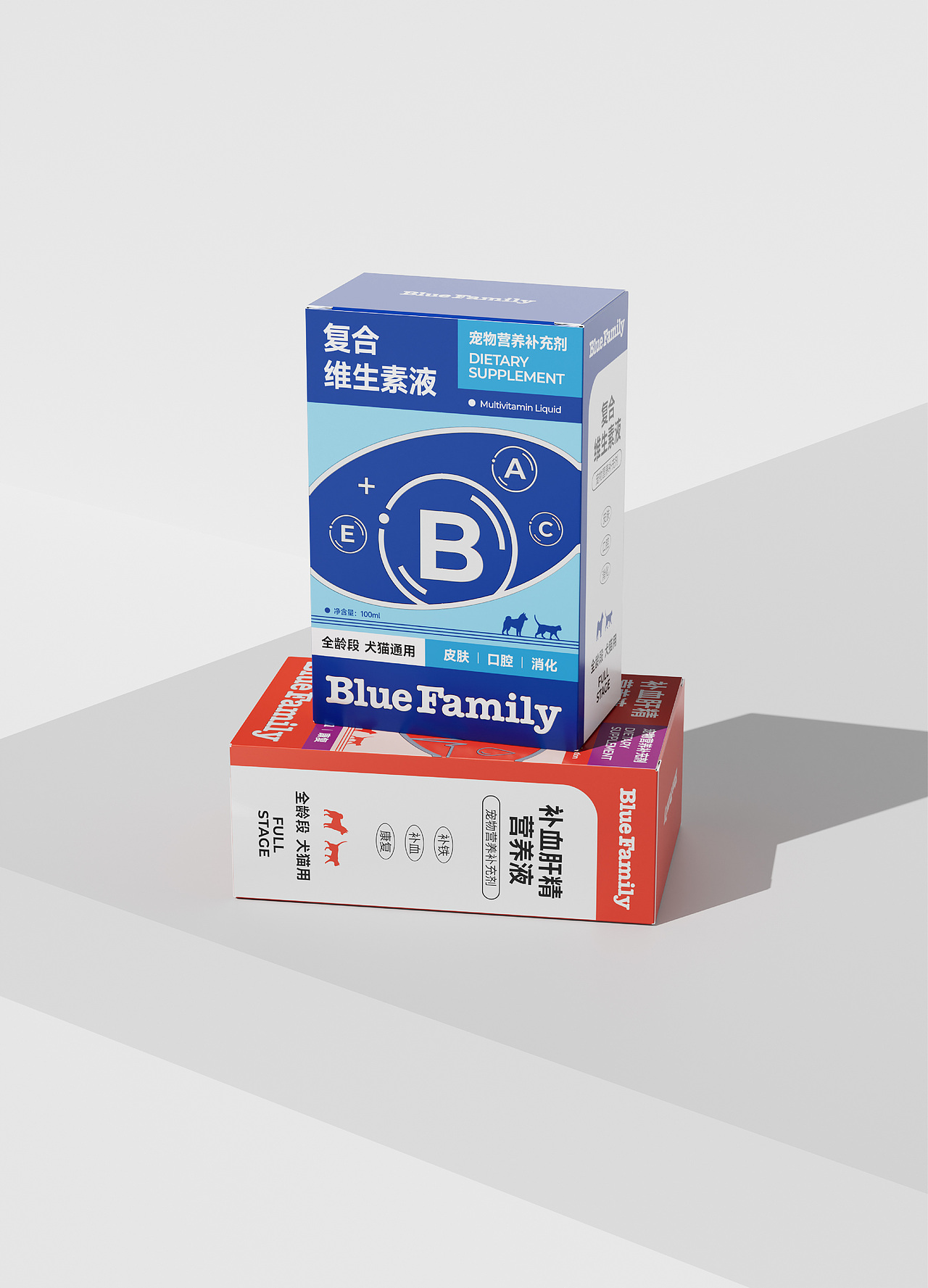 Blue Family 宠物营养补充剂 包装设计（图ZMzc0NzQ3NTY4） - 包装 - 站酷设计师大白菜Cab8age原创素材 - 站酷ZCOOL