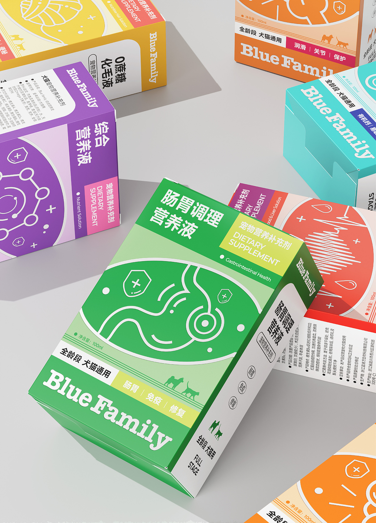 Blue Family 宠物营养补充剂 包装设计（图ZMzc0NzQ3NTky） - 包装 - 站酷设计师大白菜Cab8age原创素材 - 站酷ZCOOL