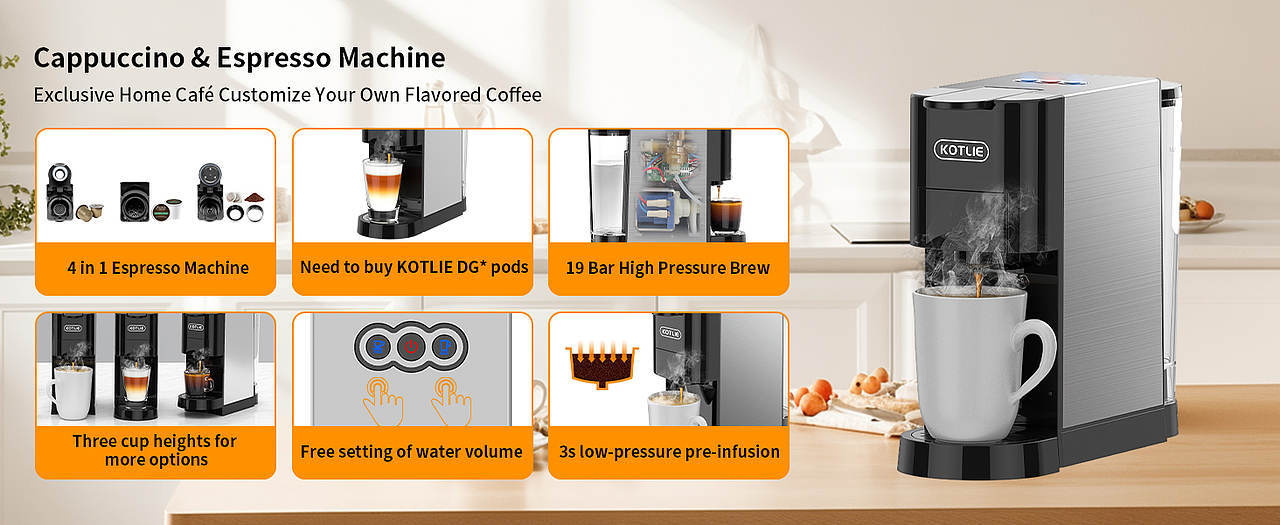 513HK胶囊咖啡机 亚马逊主图 高级A+