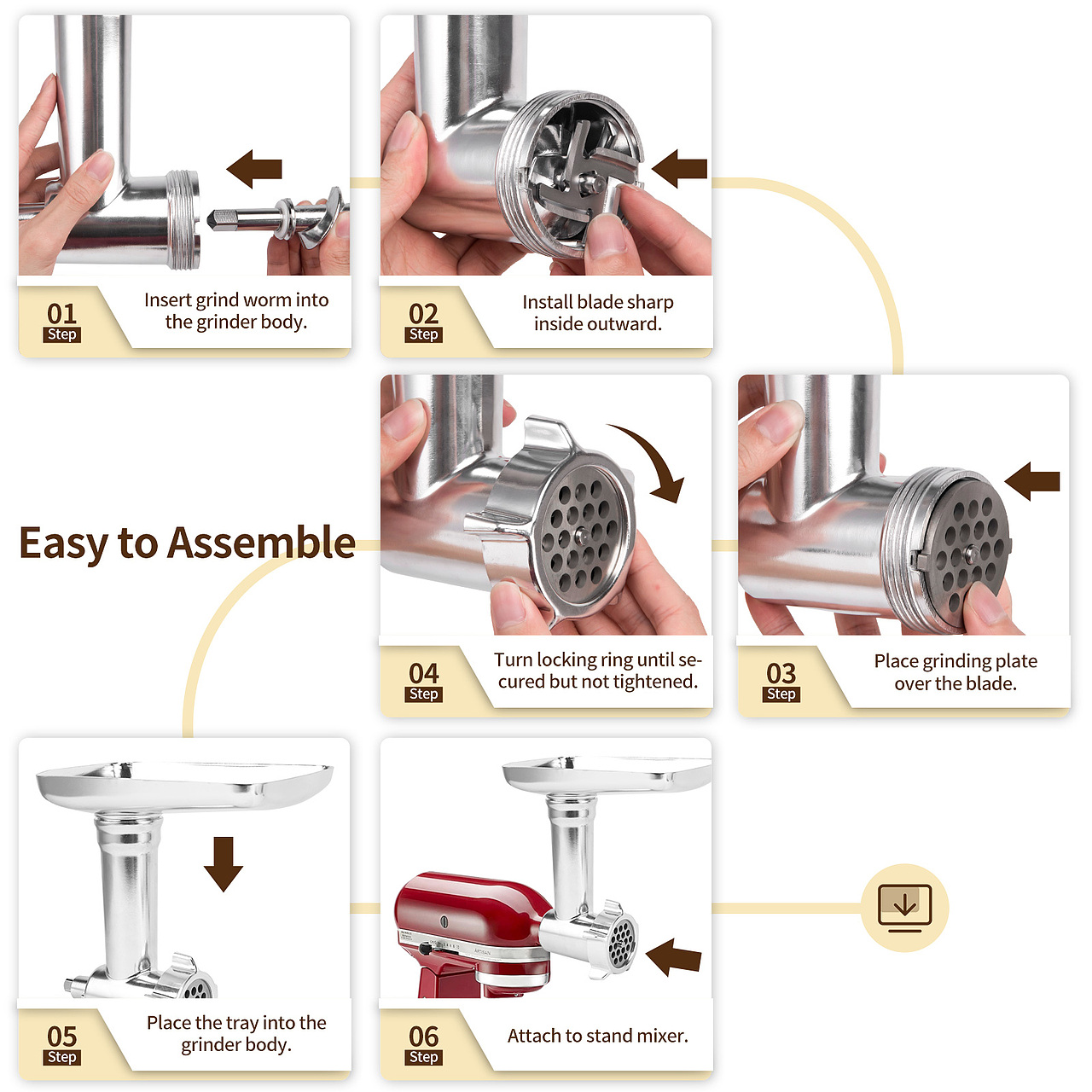 肉类研磨套件亚马逊产品图片设计案例分享/主副图/A+