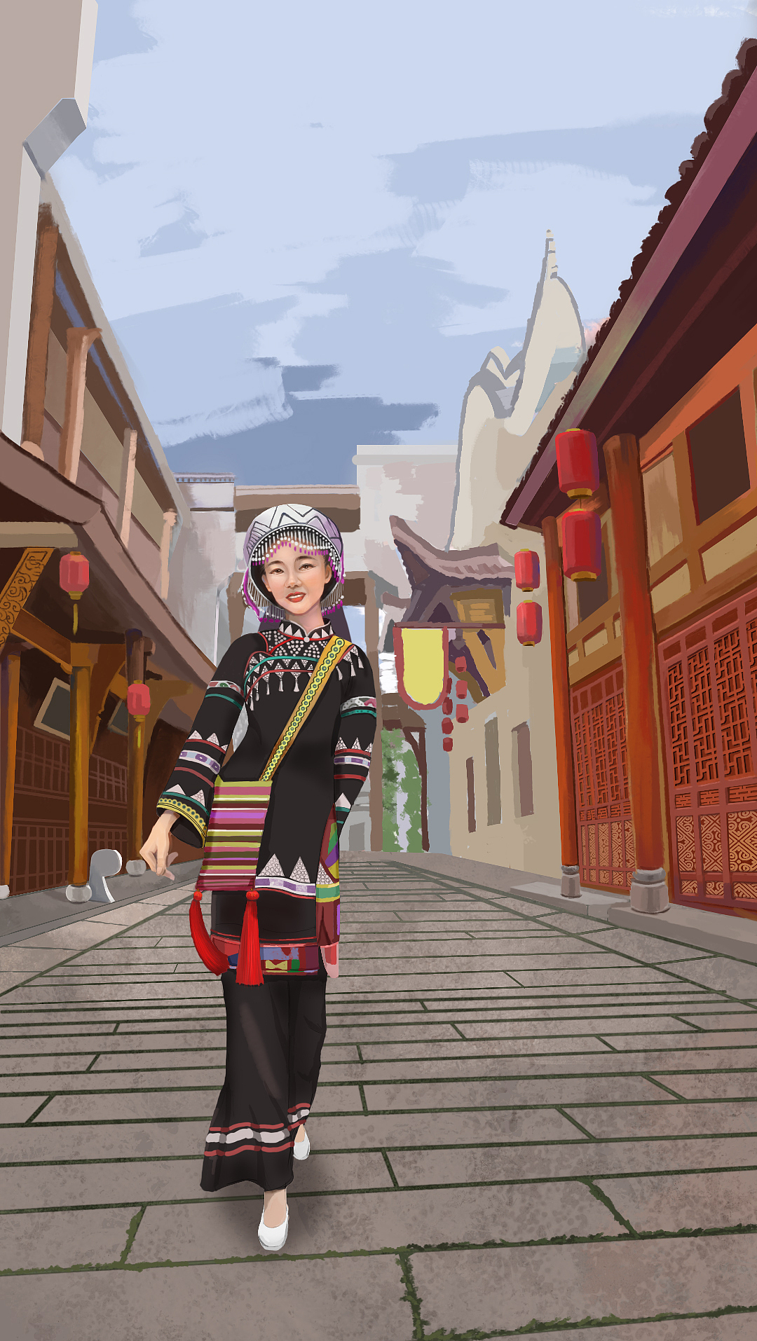 拉祜族少女（图ZMzc0Nzc0OTM2） - 商业插画 - 站酷设计师一起吹晚风s原创素材 - 站酷ZCOOL