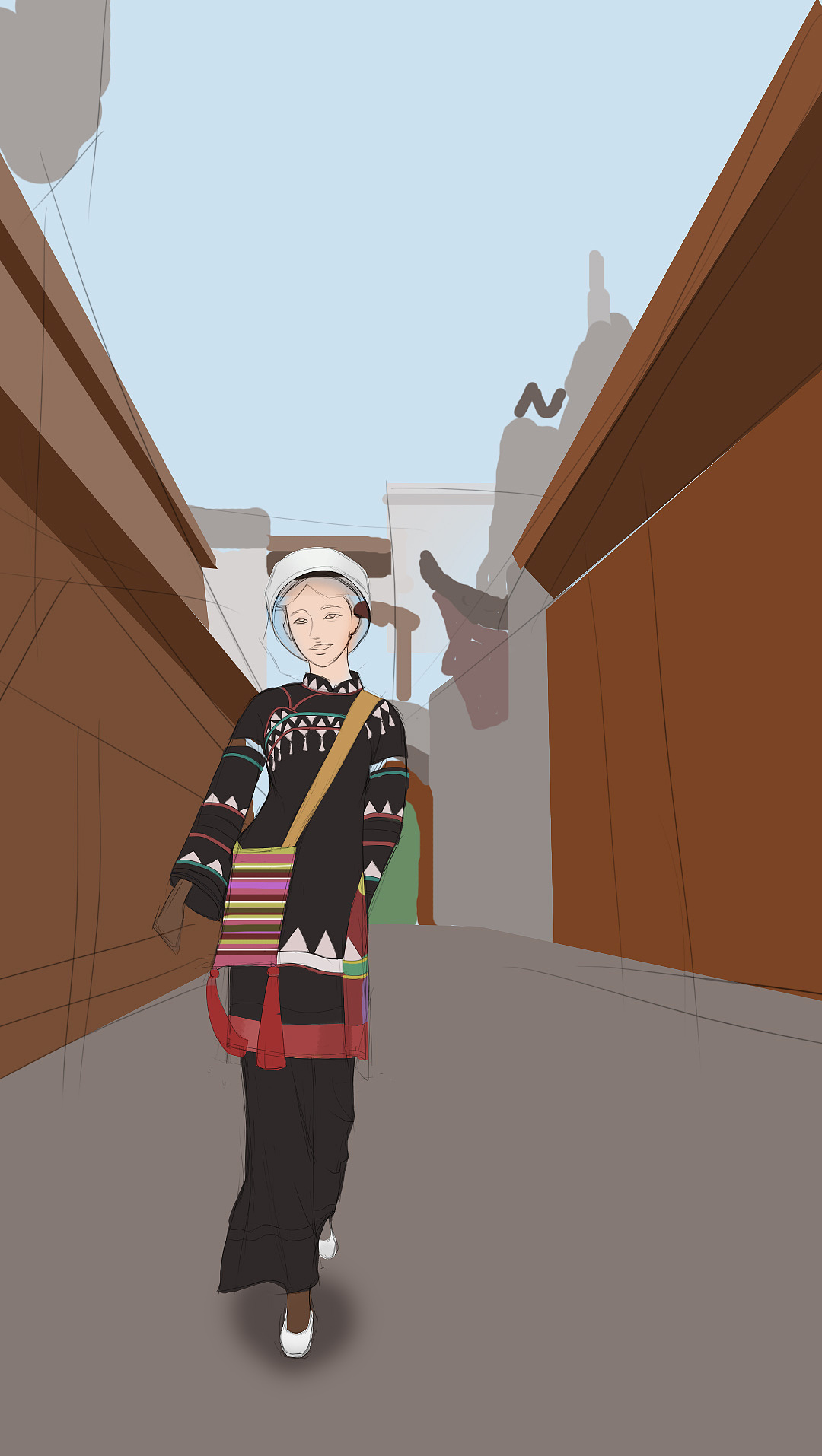 拉祜族少女（图ZMzc0Nzc1MDEy） - 商业插画 - 站酷设计师一起吹晚风s原创素材 - 站酷ZCOOL