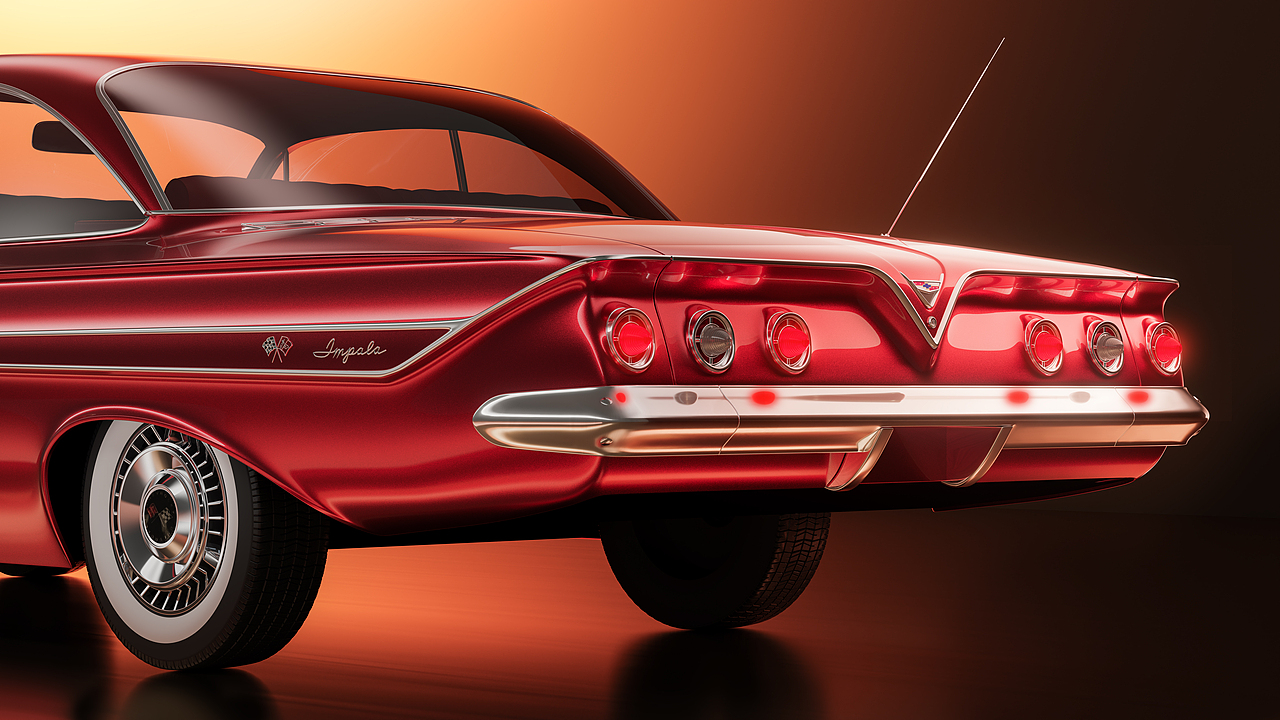 Chevrolet Impala Coupe 1961 CGI | Blender（图ZMzc0Nzc5MjQ4） - 机械/交通 - 站酷设计师Rystal丶原创素材 - 站酷ZCOOL