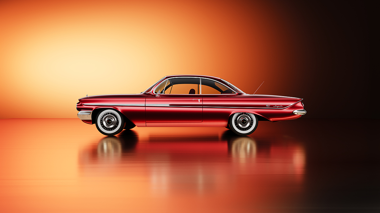 Chevrolet Impala Coupe 1961 CGI | Blender（图ZMzc0Nzc5MjQw） - 机械/交通 - 站酷设计师Rystal丶原创素材 - 站酷ZCOOL