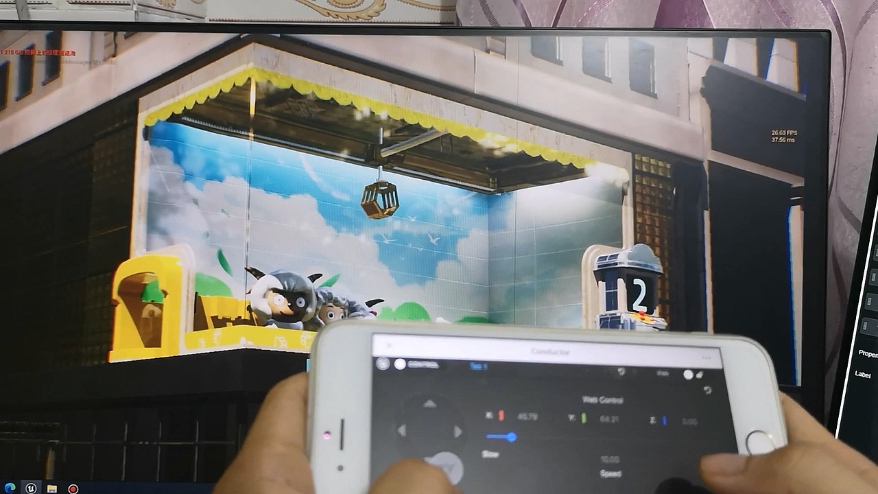 UE5手机与裸眼3D交互案例《抓娃娃》