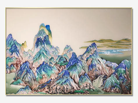 深圳平行艺术工厂-珐琅彩山水装饰画