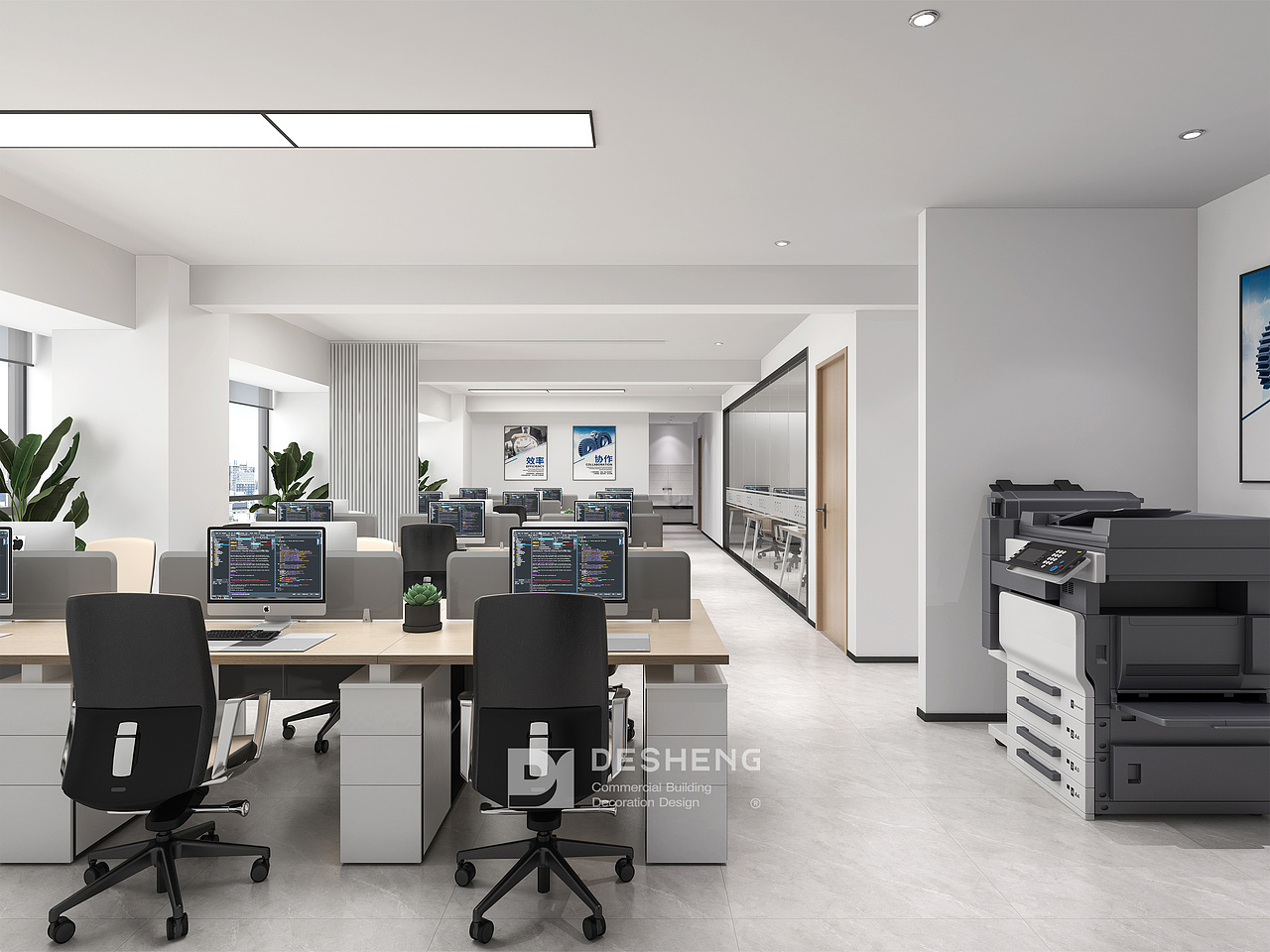 简单既潮流，办公空间（图ZMzc0Nzk1Mzg4） - 建筑设计 - 站酷设计师德盛未来装饰设计原创素材 - 站酷ZCOOL