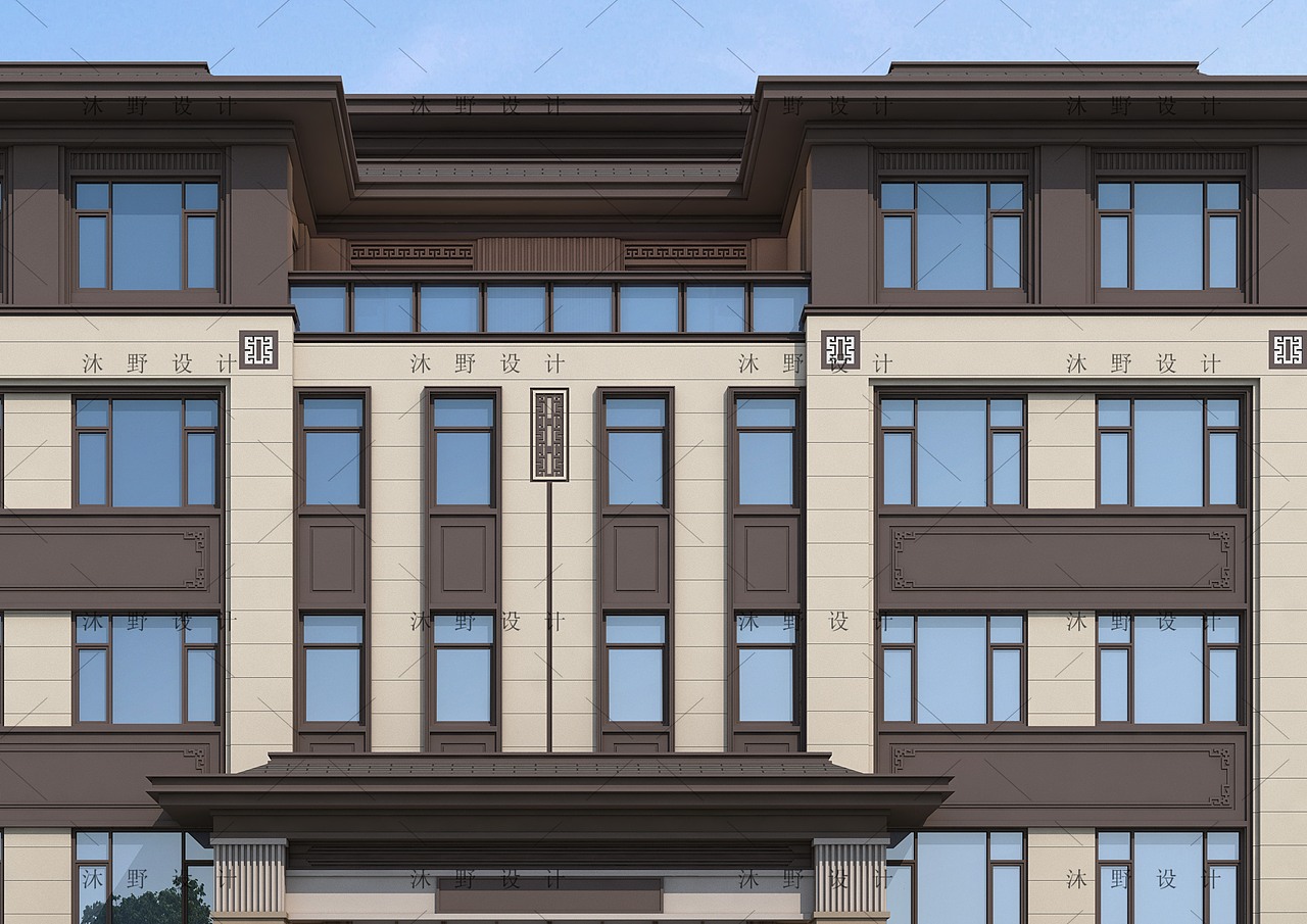 【G24395】河北邯郸5层新亚洲办公楼设计（图ZMzc0ODAxMTk2） - 建筑设计 - 站酷设计师安永原创素材 - 站酷ZCOOL