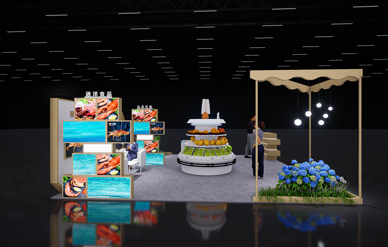 露天木结构展位