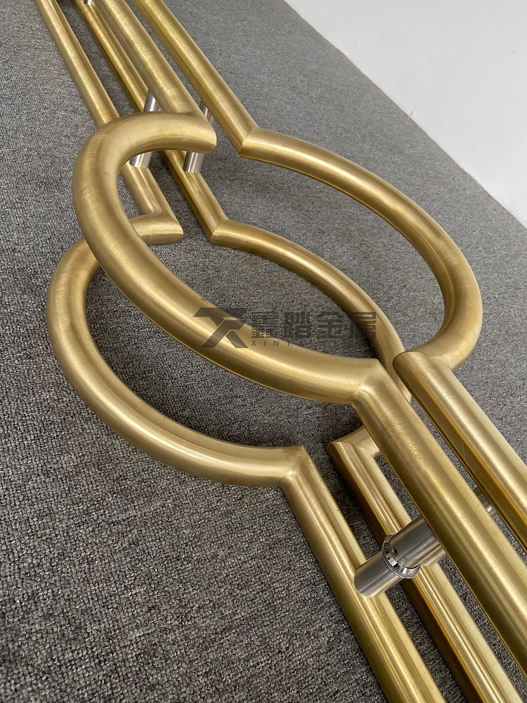 简约全铜酒店大门拉手 青古铜铝板雕刻拉手定制