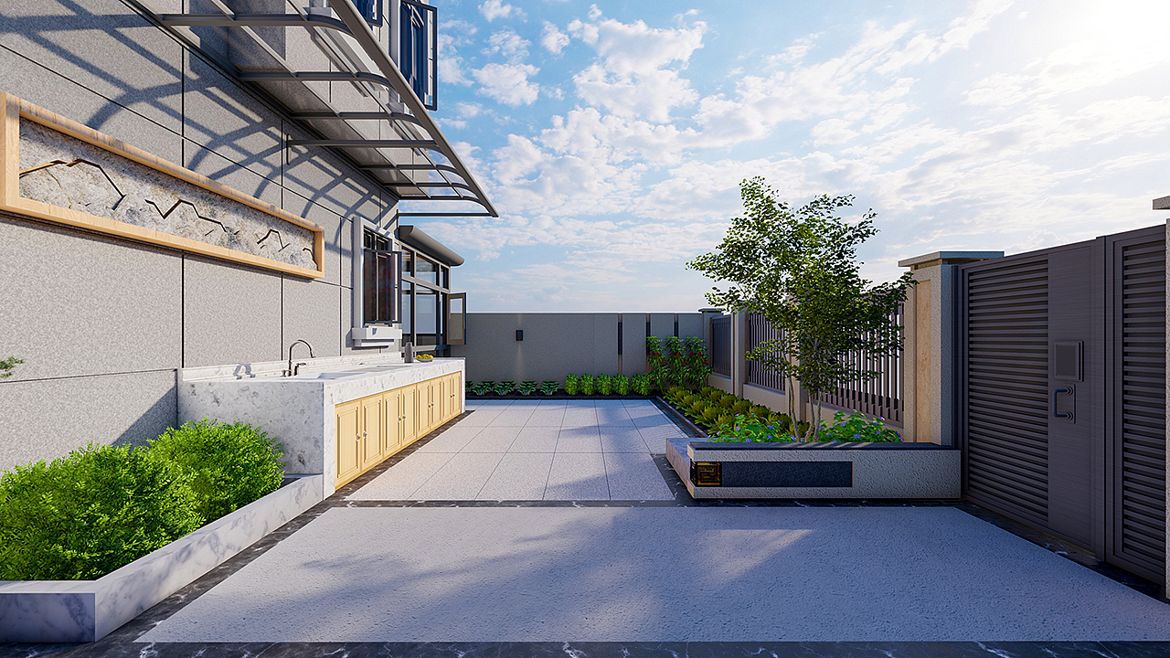 庭院户外效果图