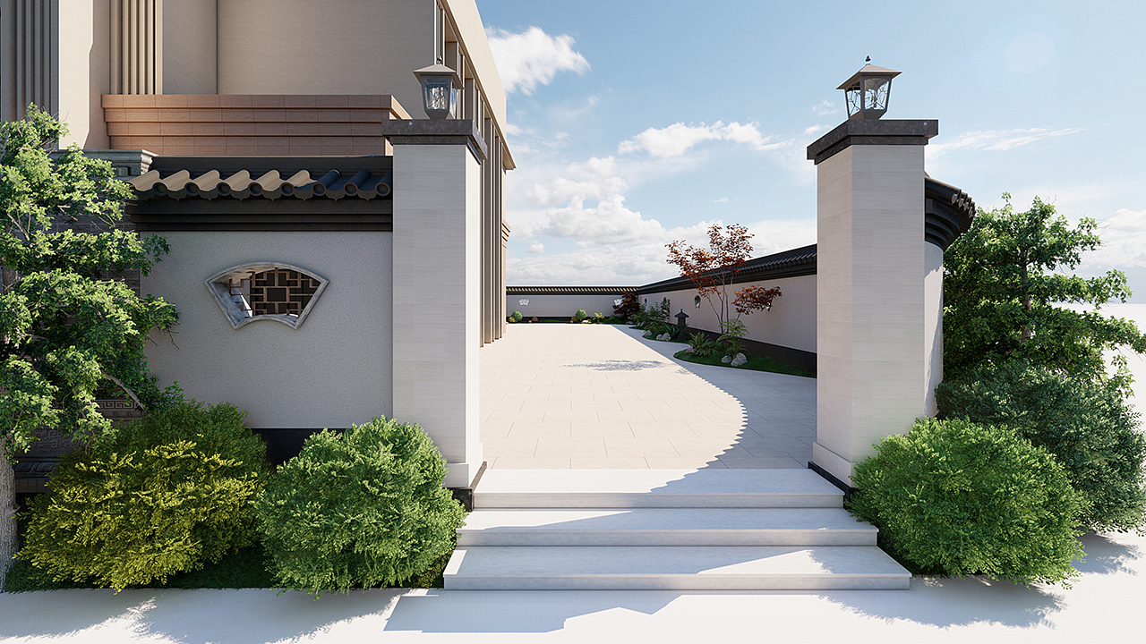 庭院户外效果图