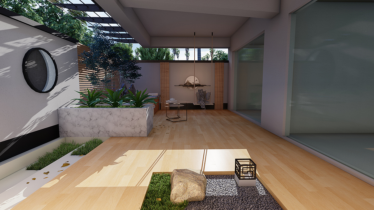 庭院户外效果图