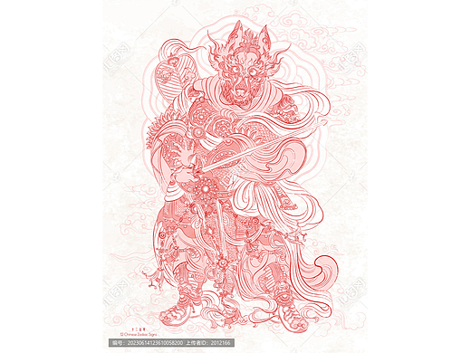 狗年十二生肖属相传统插画