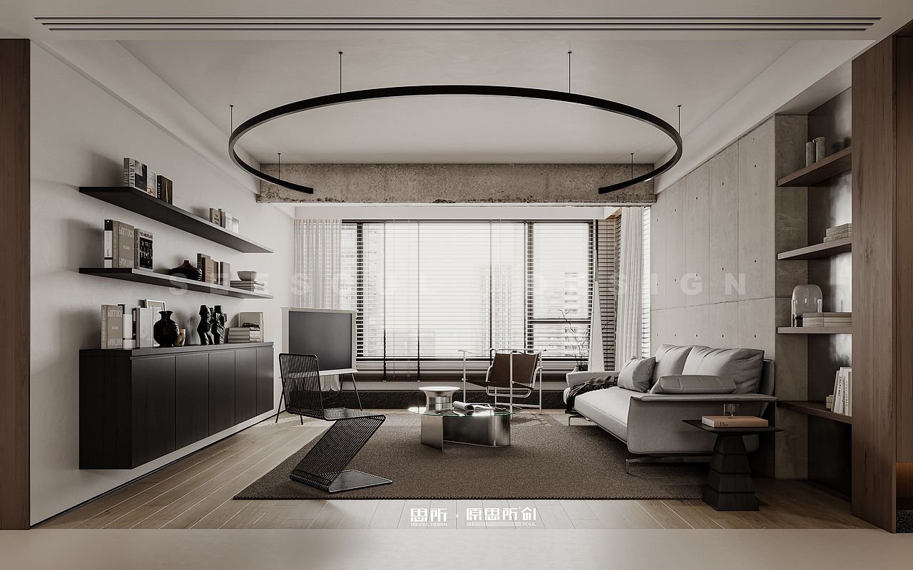 思所｜株洲-森林公馆-极简（图ZMzc0ODI1NjYw） - 家装设计 - 站酷设计师思所设计SEESOUL原创素材 - 站酷ZCOOL