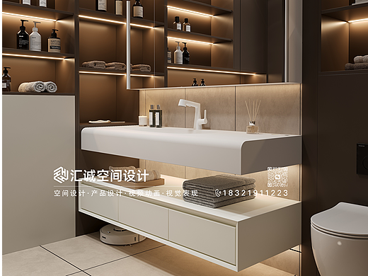 3D浴室柜渲染