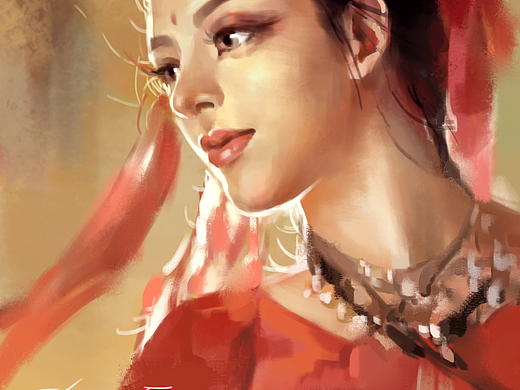 古代美女厚涂