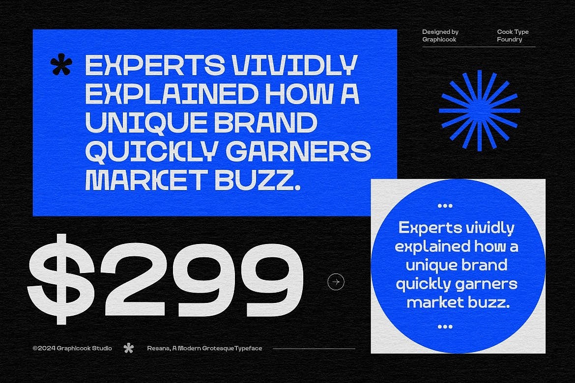 潮流时尚文创海报包装游戏封面标题无衬线几何英文字体