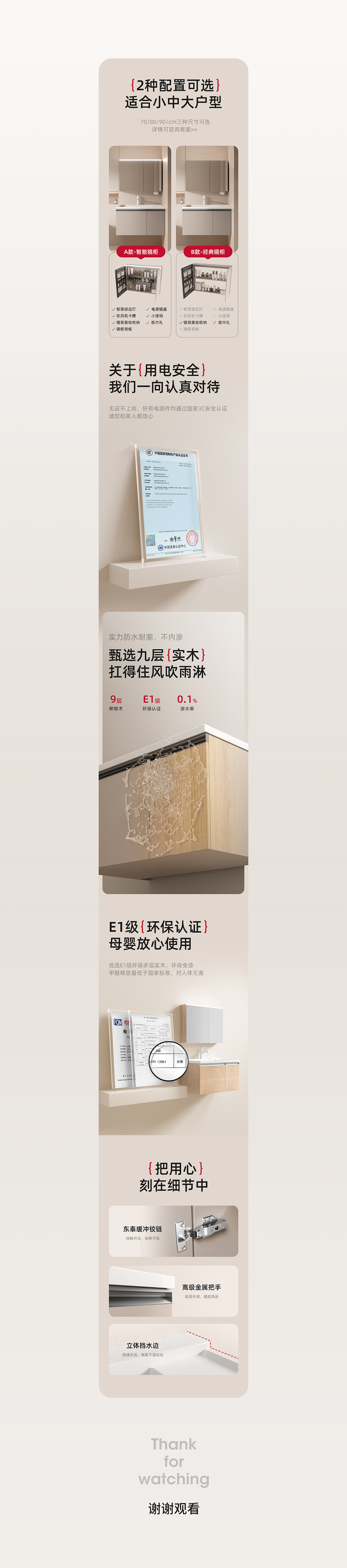 AIGC助力电商视觉X浴室柜详情页