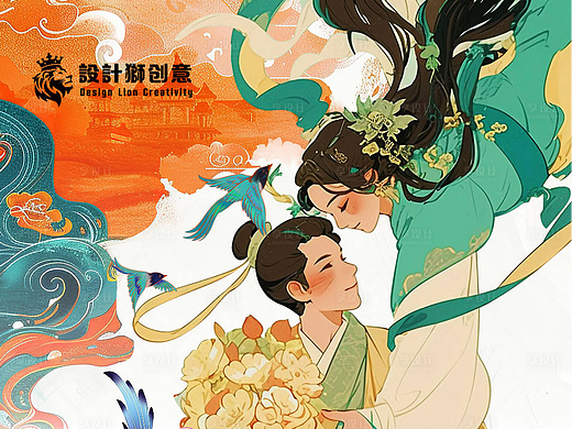 七夕国风海报