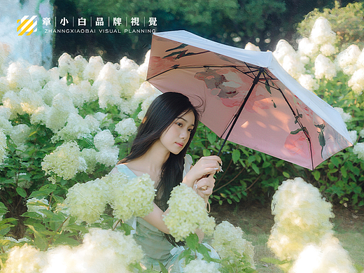 油画风格模特拍摄雨伞详情页制作视觉策划建模渲染摄影
