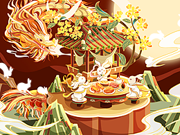 國風(fēng)中秋插畫