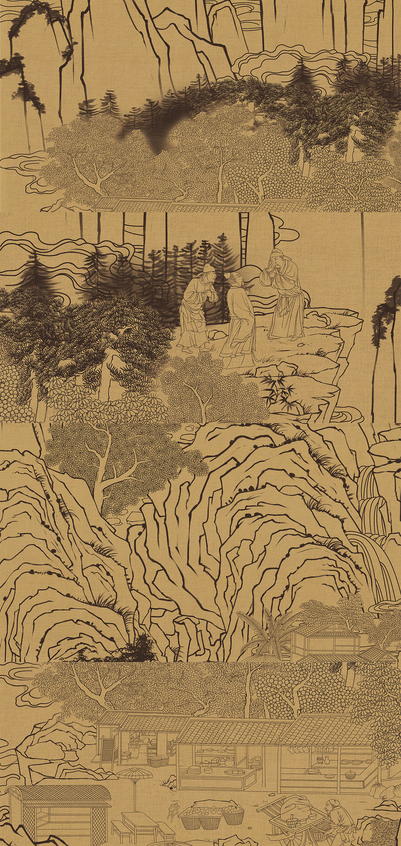 兰亭雅集｜探访古人藏在酒里的中国文化｜古风插画（图ZMzc0ODg1NDU2） - 商业插画 - 站酷设计师鹤栖云原创素材 - 站酷ZCOOL