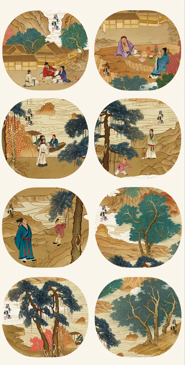 兰亭雅集｜探访古人藏在酒里的中国文化｜古风插画（图ZMzc0ODg1NDgw） - 商业插画 - 站酷设计师鹤栖云原创素材 - 站酷ZCOOL