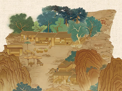 兰亭雅集｜探访古人藏在酒里的中国文化｜古风插画