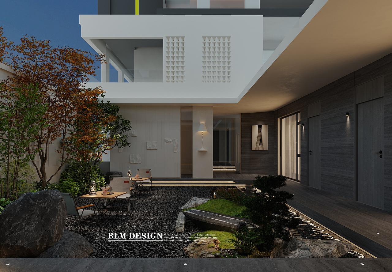 民宿，大厅庭院（图ZMzc0ODk0MjYw） - 酒店餐饮设计 - 站酷设计师小鱼吐泡泡泡泡泡原创素材 - 站酷ZCOOL