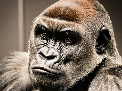 人生一刻：忧郁的猩猩思想家（个人主页-ZNzAxNzU3MDA=） - AI作品 - 站酷设计师苏家煜原创素材 - 站酷ZCOOL