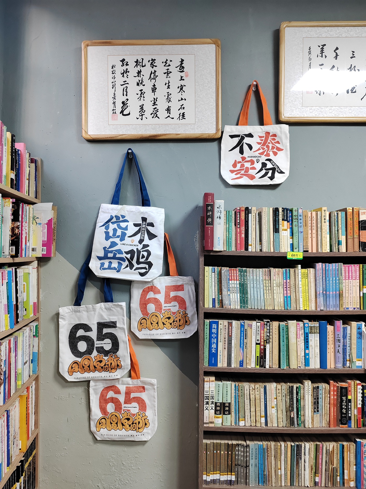 泰安的谐音梗帆布包设计