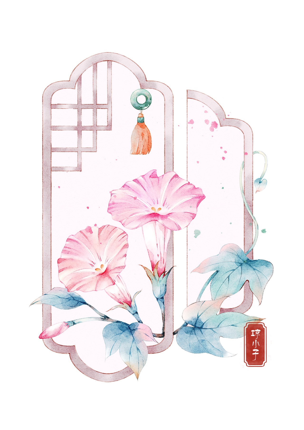 古风花卉合集（图ZMzc0OTQ5MzY0） - 商业插画 - 站酷设计师画画的琼光原创素材 - 站酷ZCOOL
