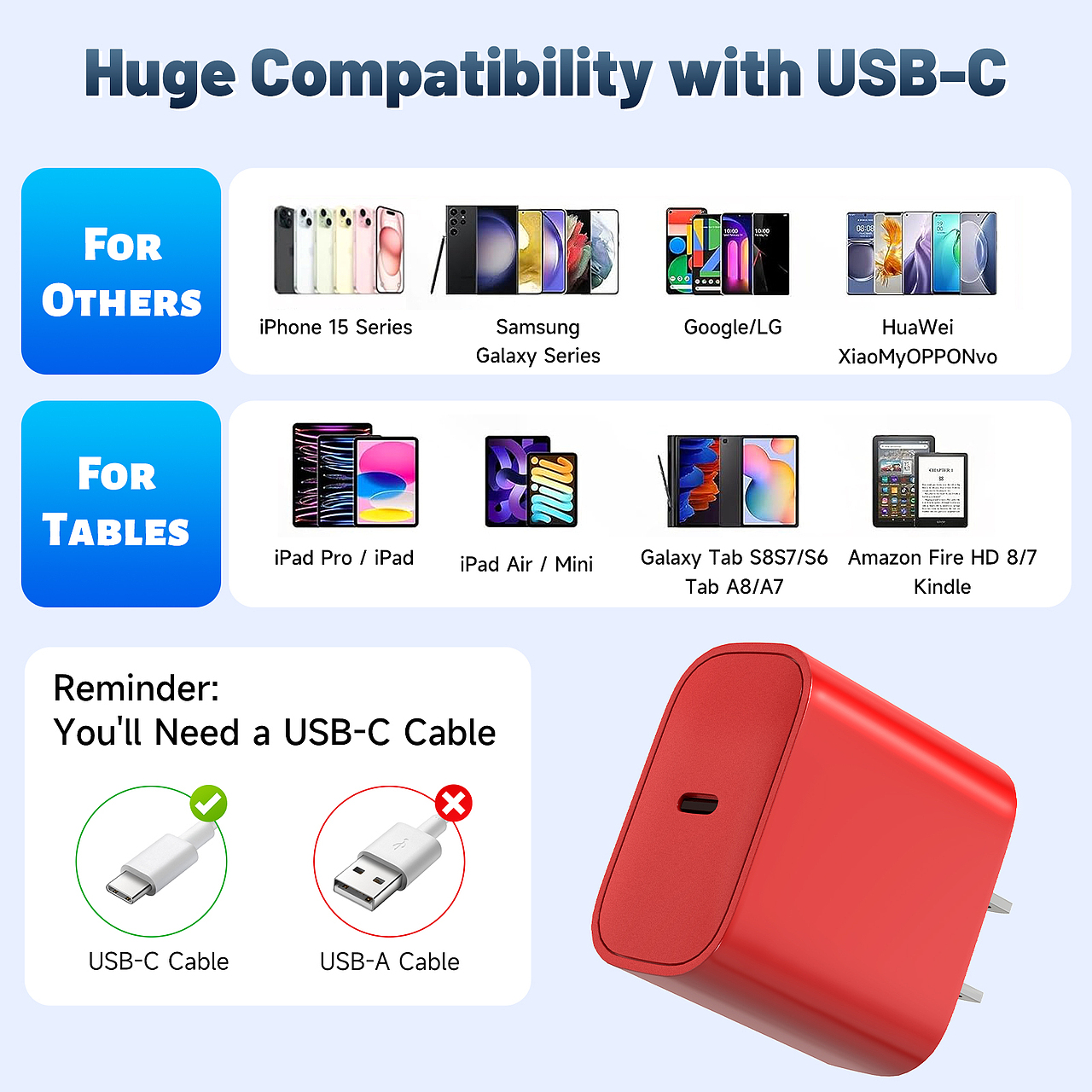 keyshot-3c产品渲染-红色充电头