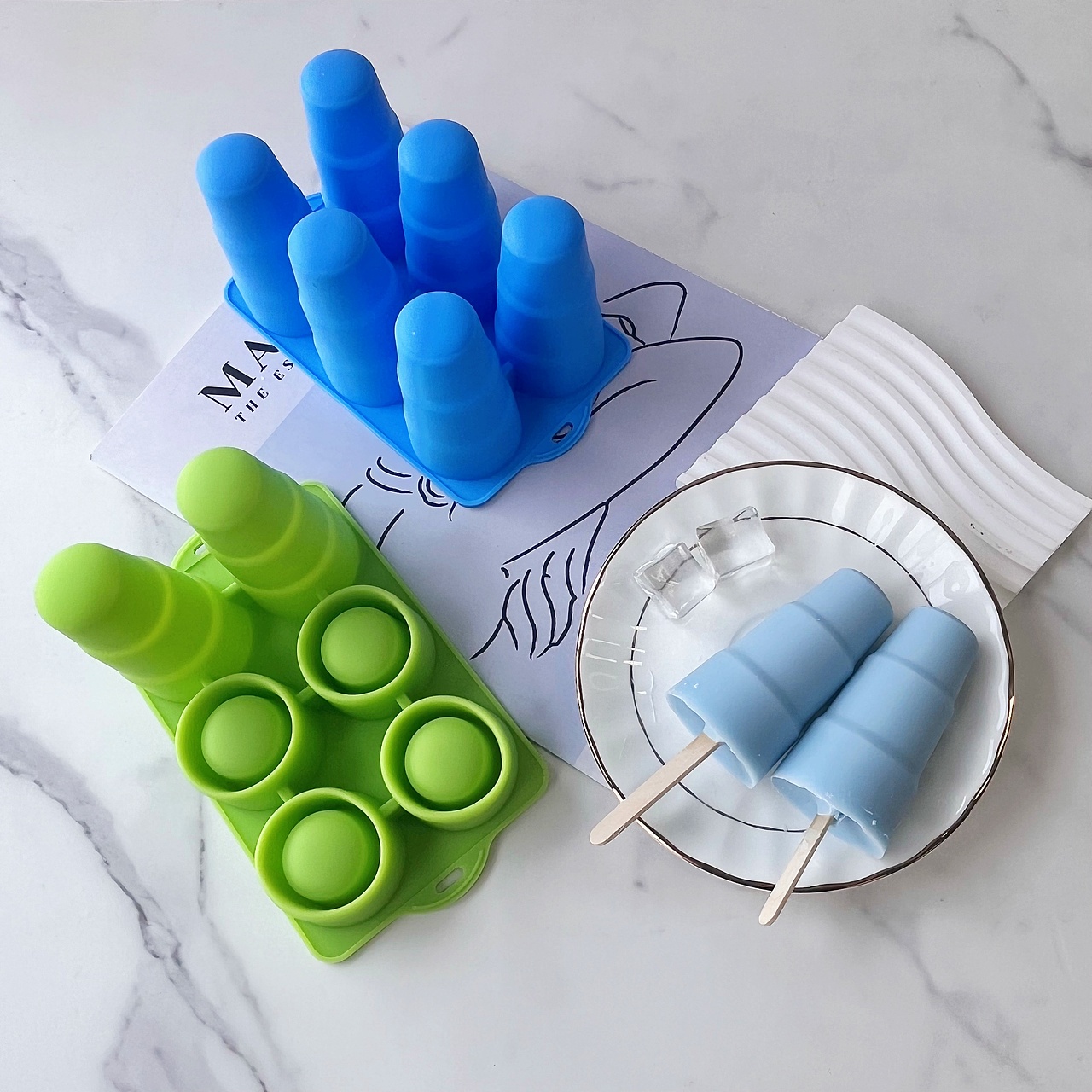 雪糕折叠硅胶模具