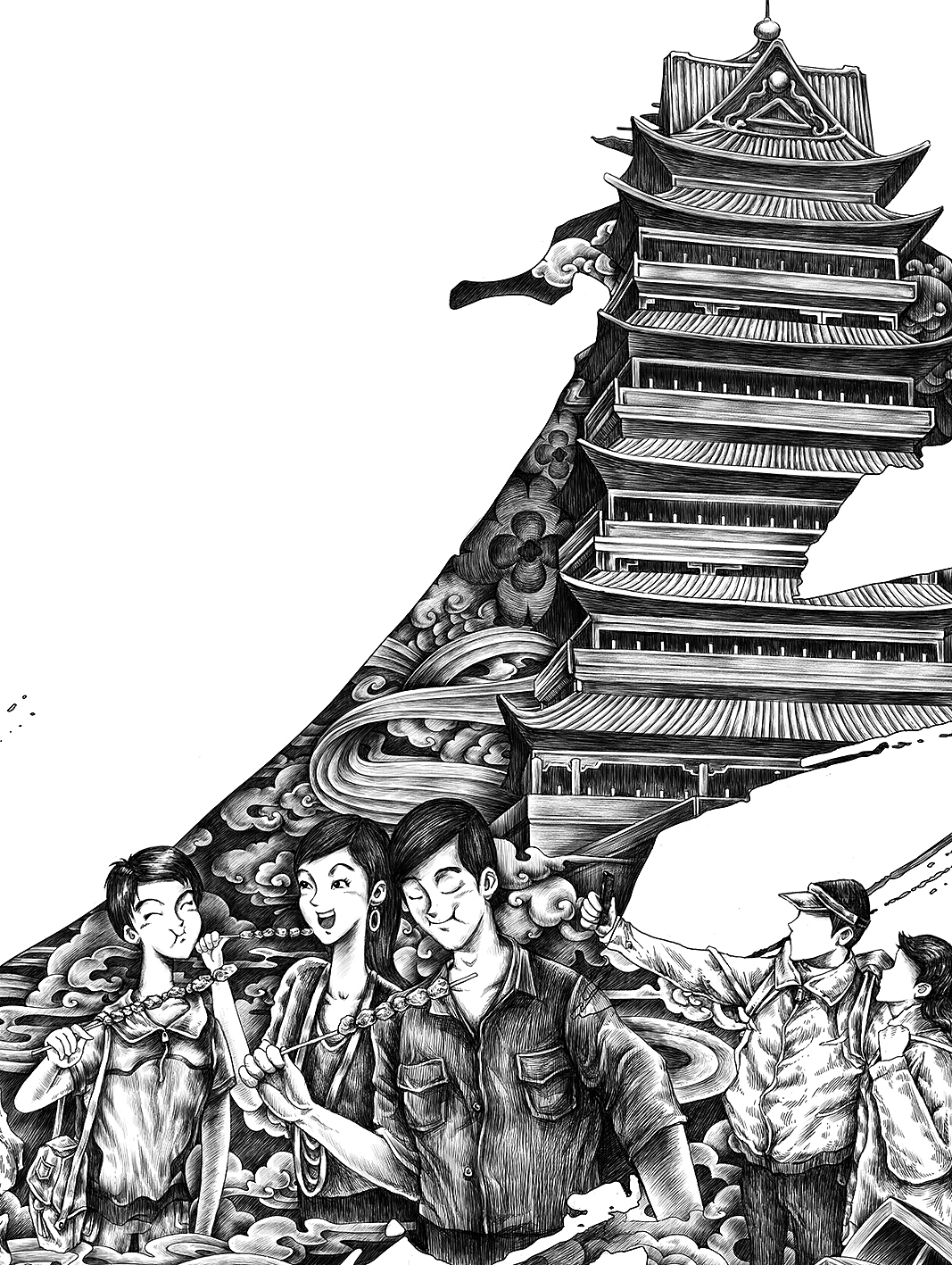 地方人文与烧烤（图ZMzc0OTYyNjgw） - 商业插画 - 站酷设计师高西浪原创素材 - 站酷ZCOOL