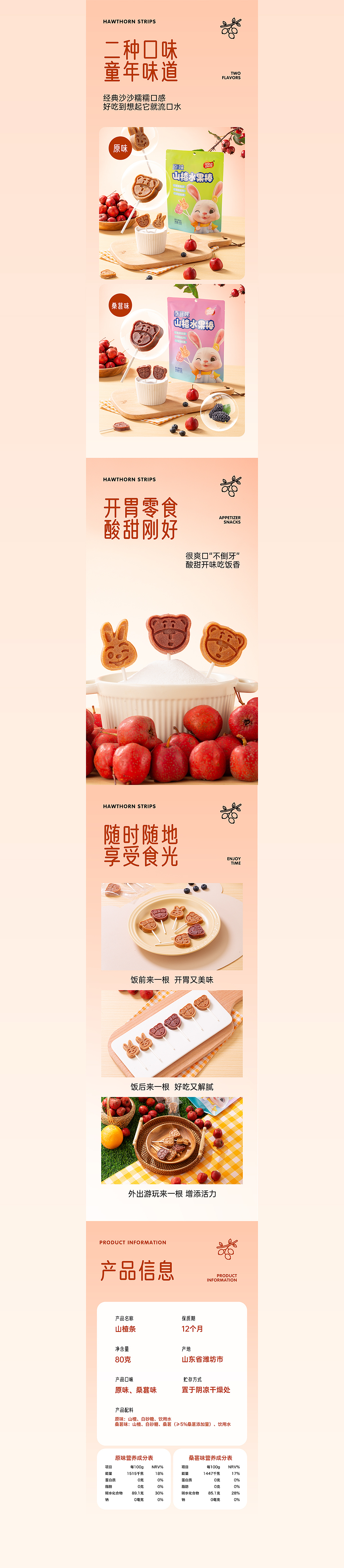 美食摄影|山楂水果棒|儿童零食|小熊小兔造型