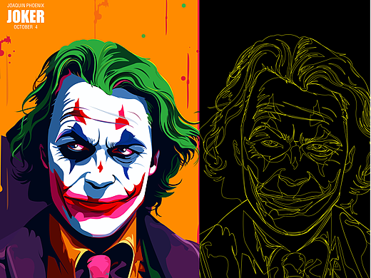 JOKER 小丑男矢量插画