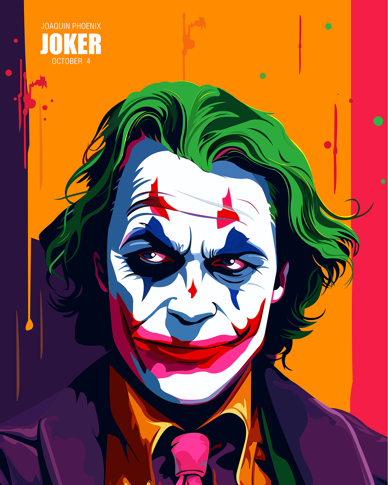 JOKER 小丑男矢量插画