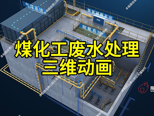 煤化工废水处理3D动画