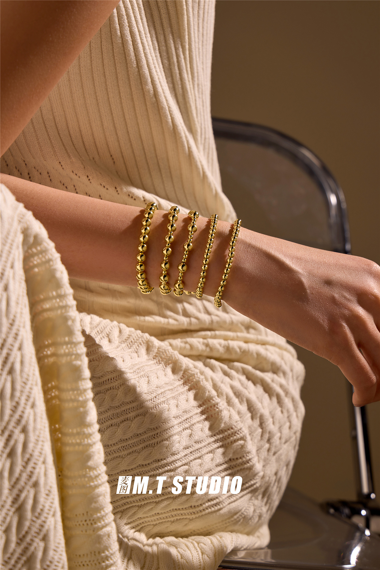 外贸首饰希音Temu跨境电商小麦色无头风项链耳钉手链