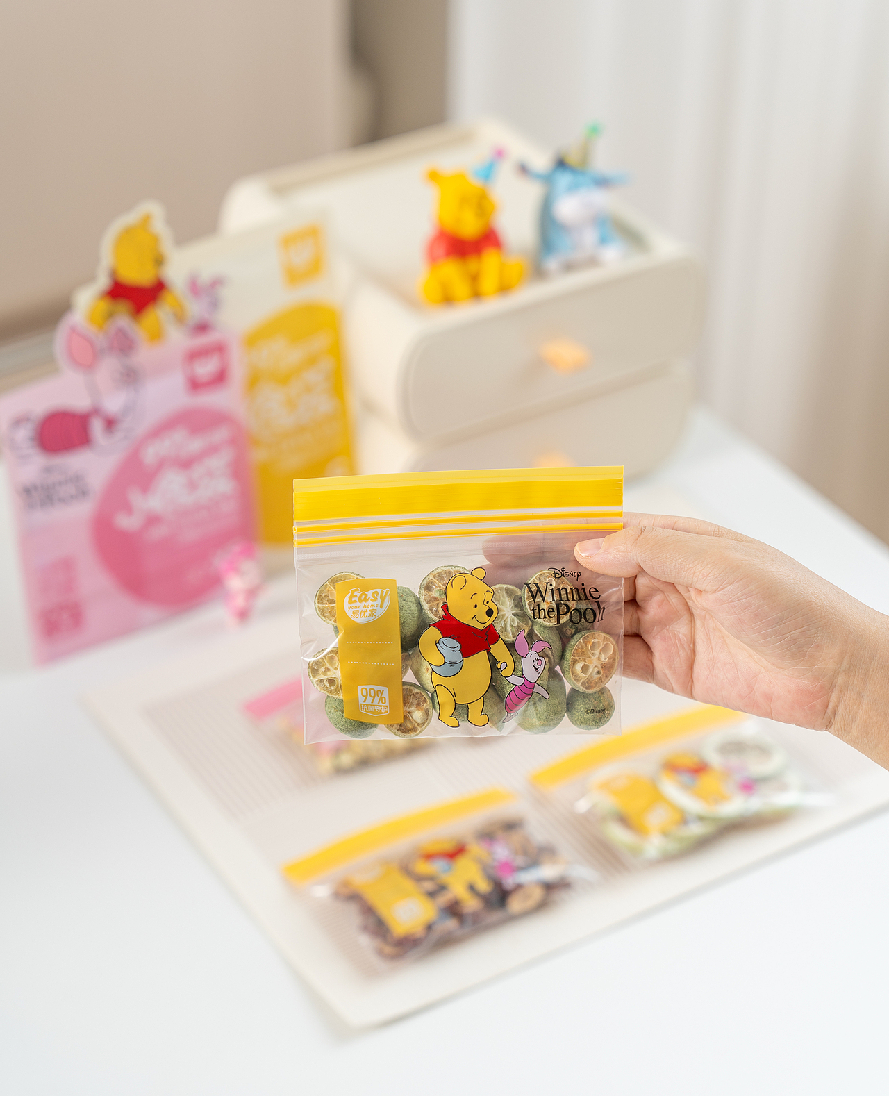 维尼小食袋密实袋|密封袋|双层夹链袋-【创意拍摄】
