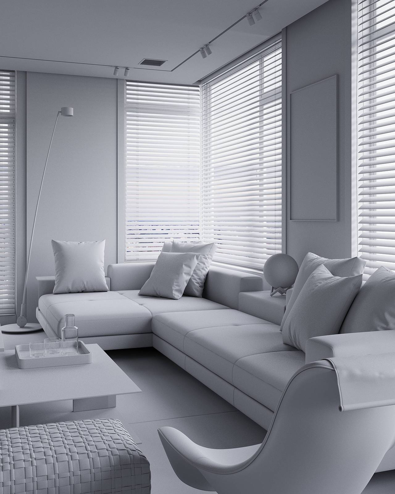 渲染作品CGI 顶层公寓 part-1（图ZMzc0OTkxODE2） - 家装设计 - 站酷设计师影构视觉原创素材 - 站酷ZCOOL