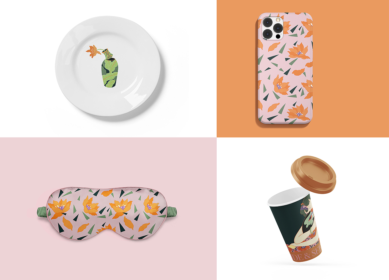 国潮插画|虚实之间:古今的爱情捉迷藏