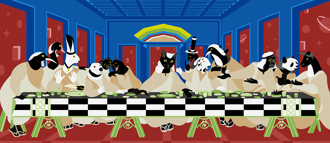 8月合集《梦游黑猫》（图ZMzc1MDA1NTY4） - 艺术插画 - 站酷设计师透明画手郭小浩原创素材 - 站酷ZCOOL