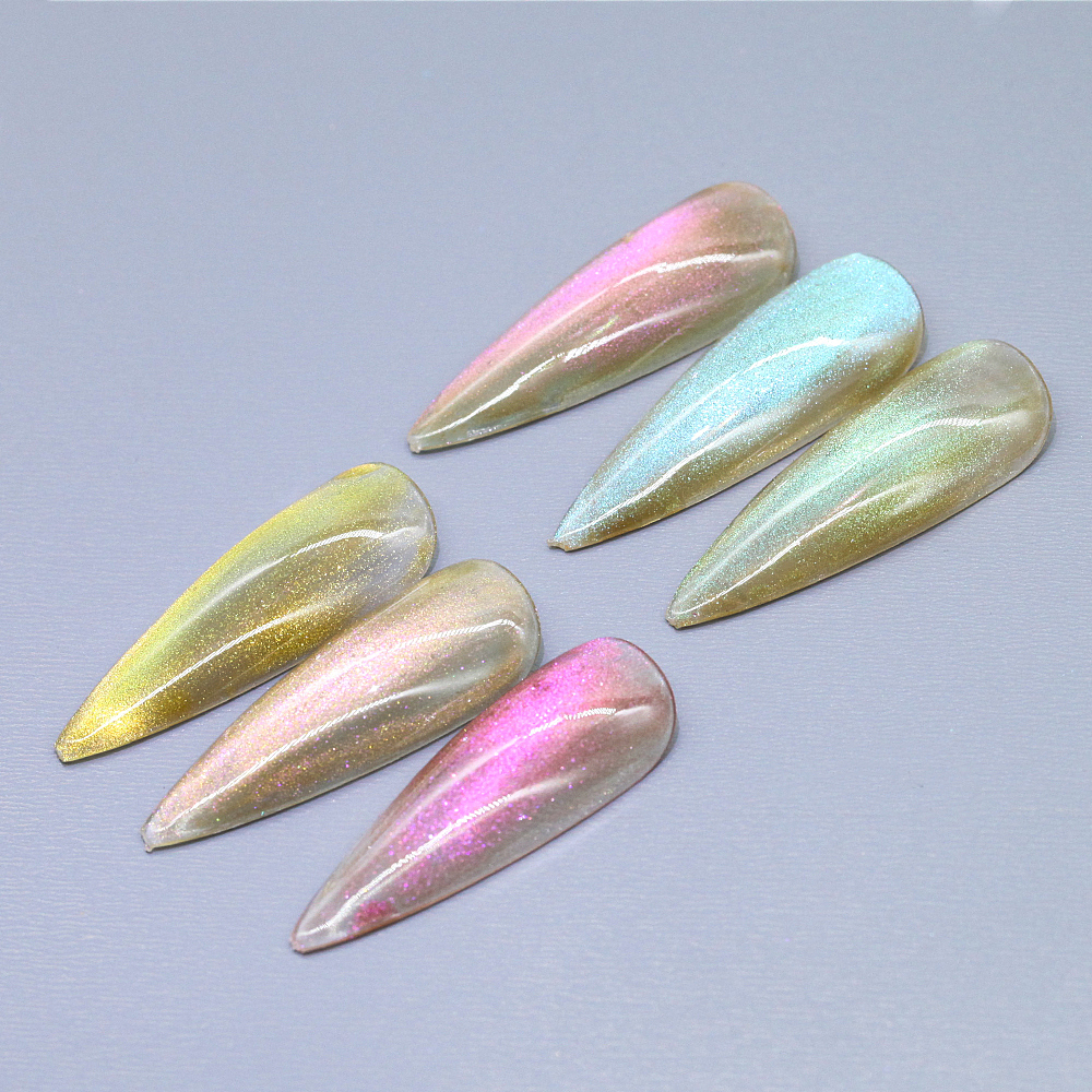 变色龙极光磁性猫眼美甲粉