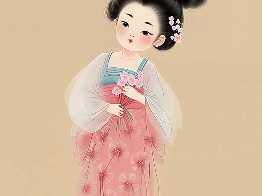 Q版唐朝小仕女系列：寻花～