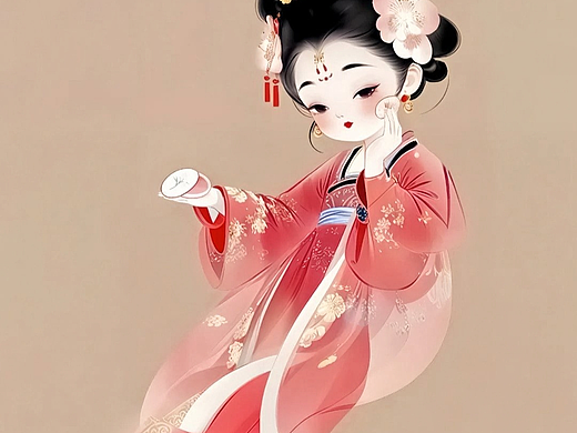 Q版唐朝小仕女系列：弄妆～