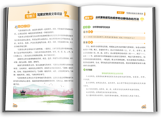 版式设计-教辅书版式设计-小学语文阅读答题公式